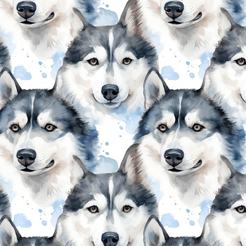 HUSKY DOG - Baumwoll Webware