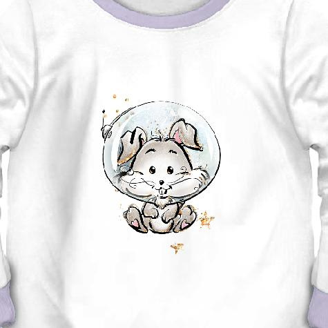 KINDERPYJAMAS "MIKI" - HASE (SCHNUKELCHEN IM WELTALL) - Nähset
