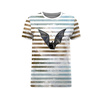 MEN’S T-SHIRT - BAT / STRIPES (ENCHANTED NIGHT) - single jersey XXL