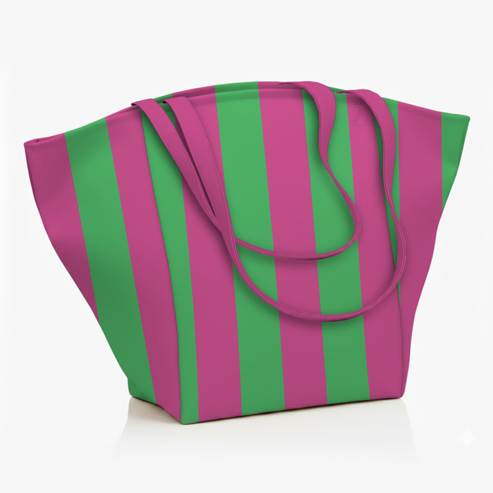 PINK-GREEN STRIPES - Lycra 300g