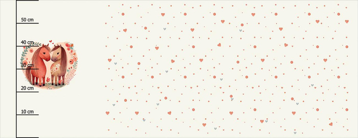 HORSES IN LOVE - panoramic panel softshell (60cm x 140cm)