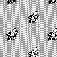 WOLF/ NACHT RUF / weiss - Wasserabweisende Webware