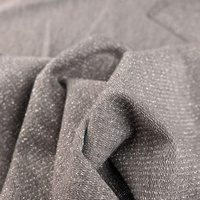 MELANGE LIGHT GRAY / Silver - loopback knit fabric with lurex thread