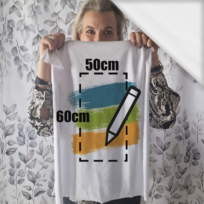 PANEL (60cm x 50cm) - S VLASTNÍM POTISKEM - single jersey s elastanem ITY
