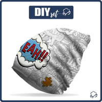 "Beanie" cap - COMIC BOOK / yeah (blue - red) 51-53