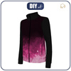 "MAX" CHILDREN'S TRAINING JACKET - SPECKS (fuchsia) / black - Functional fabric (122/128)