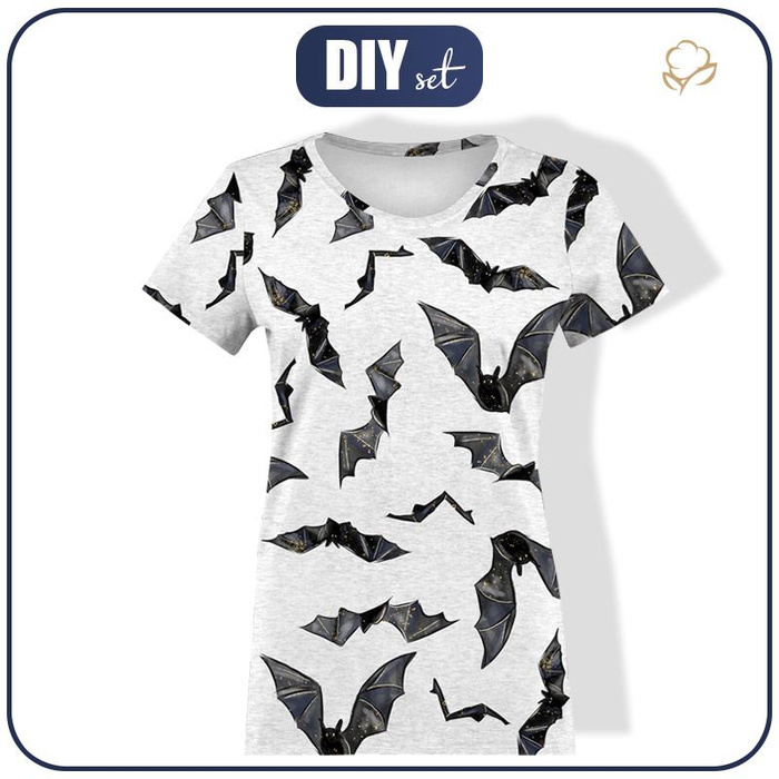 WOMEN’S T-SHIRT - BATS (ENCHANTED NIGHT) - single jersey XXXL