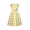 KID'S DRESS "MIA" - SUNFLOWERS PAT. 7 (CUTE BUNNIES) - sewing set (122/128)