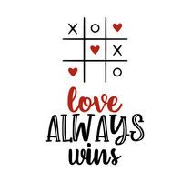 TIC TAC TOE (BE MY VALENTINE) - panel 75cm x 80cm