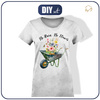 DAMEN T-SHIRT - NO RAIN, NO FLOWER - Nähset XS
