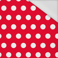 RED POLKA DOTS - Waterproof woven fabric