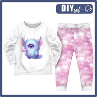 CHILDREN'S PAJAMAS " MIKI" - VALENTINE'S DAY / MONSTER - sewing set (98/104)