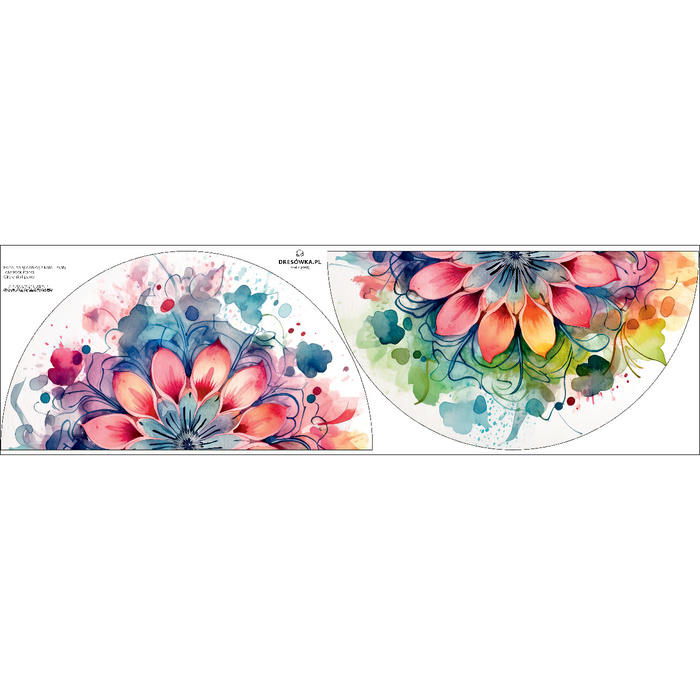 Circle skirt panel - WATERCOLOR FLORAL WZ. 5