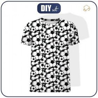MEN’S T-SHIRT M - FOOTBALLS / white - single jersey