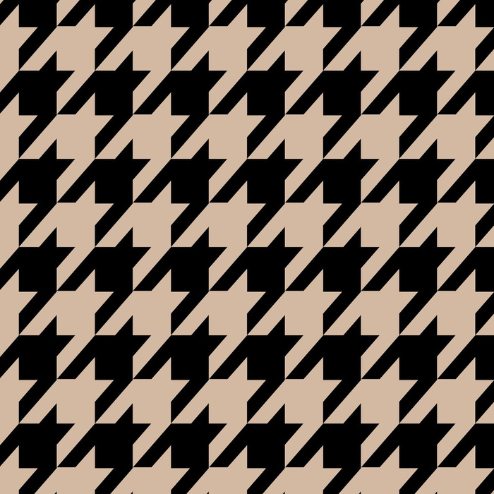 BLACK HOUNDSTOOTH / BEIGE - Hydrophobic brushed knit