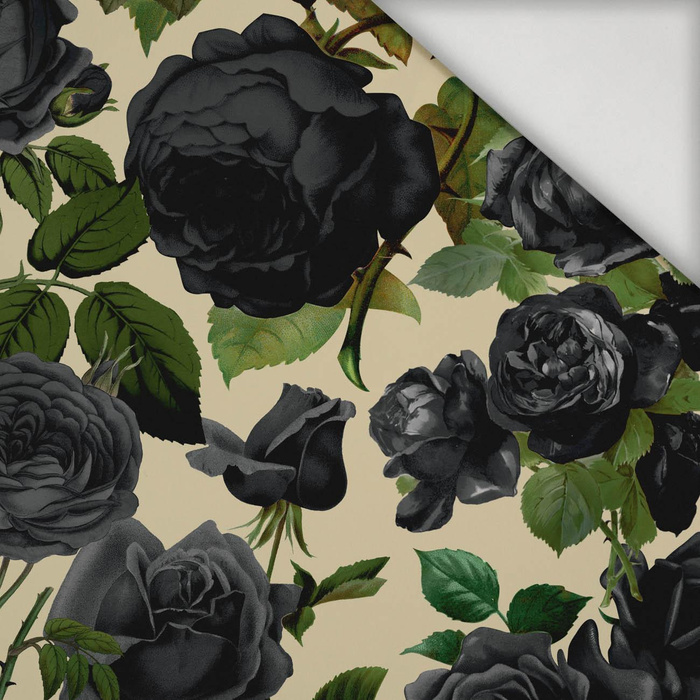 100cm SCHWARZE ROSEN - Lycra 300g