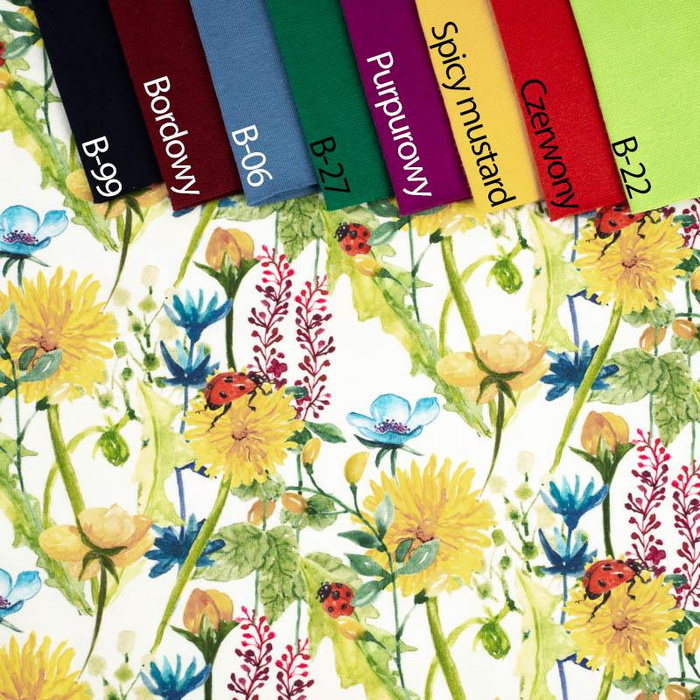 LADYBIRDS IN THE MEADOW (IN THE MEADOW) - Viscose jersey