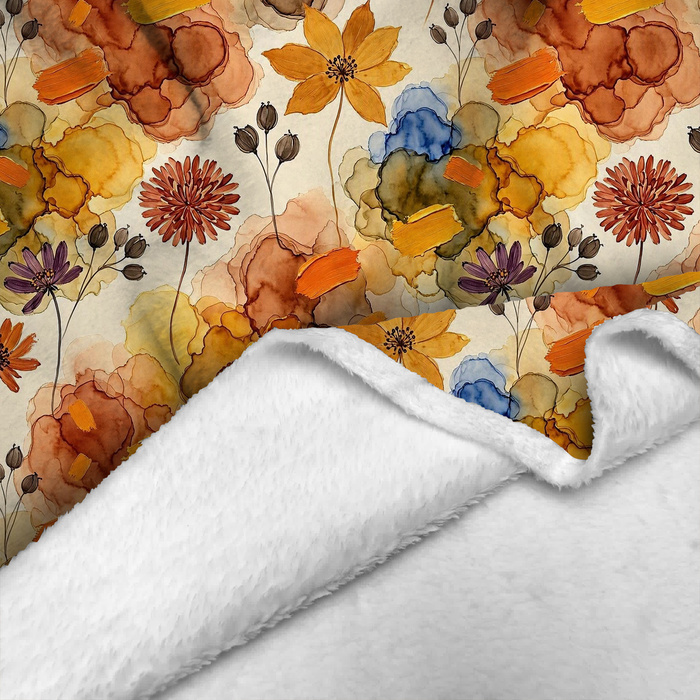 AUTUMN FLOWERS WZ. 25 - Minky plush