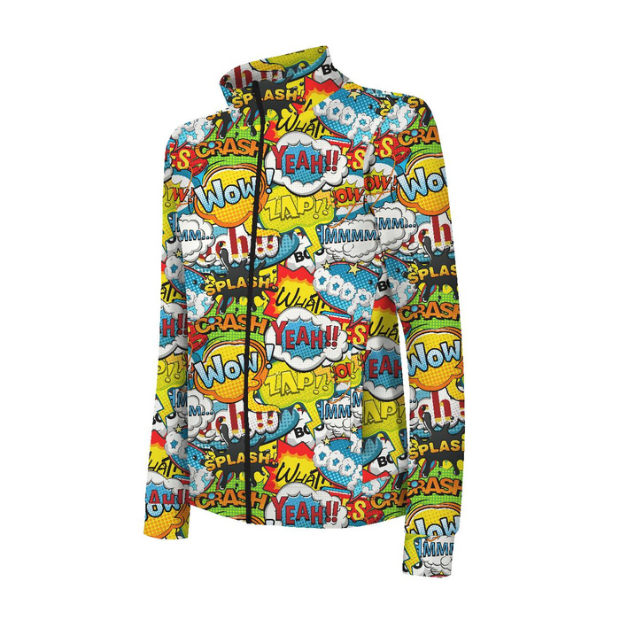 “MAX” KINDER TRAININGSJACKE - COMICS - Maschenware mit kurzem Flor