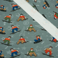 SKATER / grau - Viskose-Jersey WE210