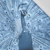 PEACOCK (CLASSIC BLUE) - Cotton woven fabric panel
