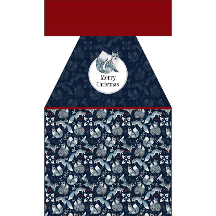CHRISTMAS APRON - FOLK FOXES (FOLK FOREST)