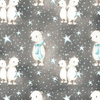 TEDDIES AND STARS / dark grey (MAGICAL CHRISTMAS FOREST) - single jersey with elastane 