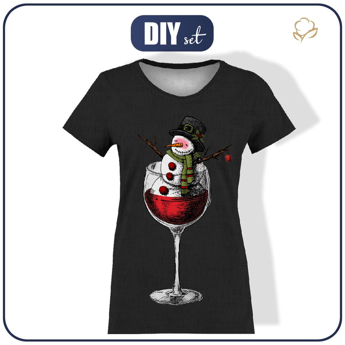 WOMEN’S T-SHIRT - TIPSY SNOWMAN - single jersey ITY XXL