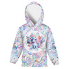 KID'S HOODIE (ALEX) - SWEET UNICORN - looped knit fabric (146/152)