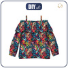 Carmenausschnitt Bluse (VIKI) - COLORFUL LEAVES wz. 5 - Nähset - 146-152