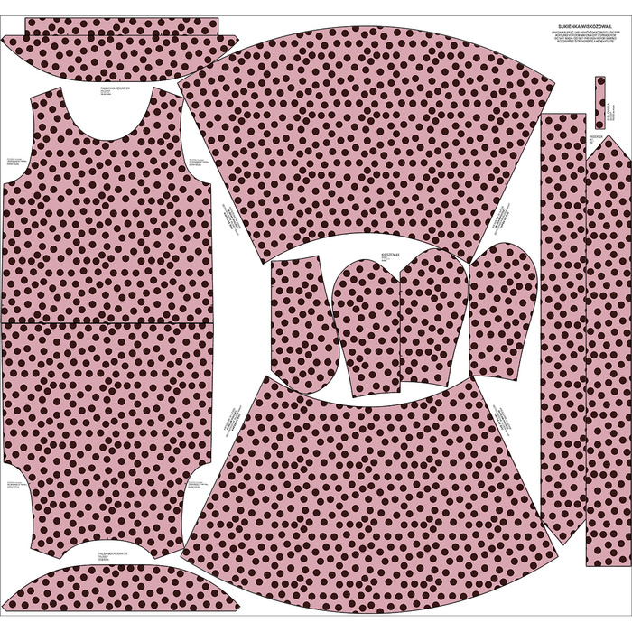 DRESS "EMMA" - POLKA DOTS WZ. 9 - Viscose jersey with elastane XL