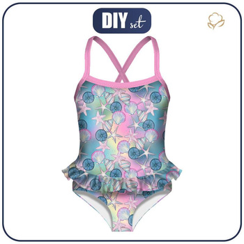 Girl's swimsuit - WATER WORLD pat. 4 - 134-140