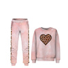 Children's tracksuit (MILAN) - HEART / SPOTTS - sewing set