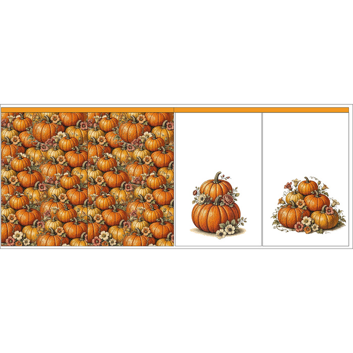 Dárkové pytlíky - PUMPKINS & FLOWERS - Sada šití- MALÝ
