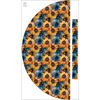 Skirt panel "MAXI" - crepe - SUNFLOWERS WZ. 9