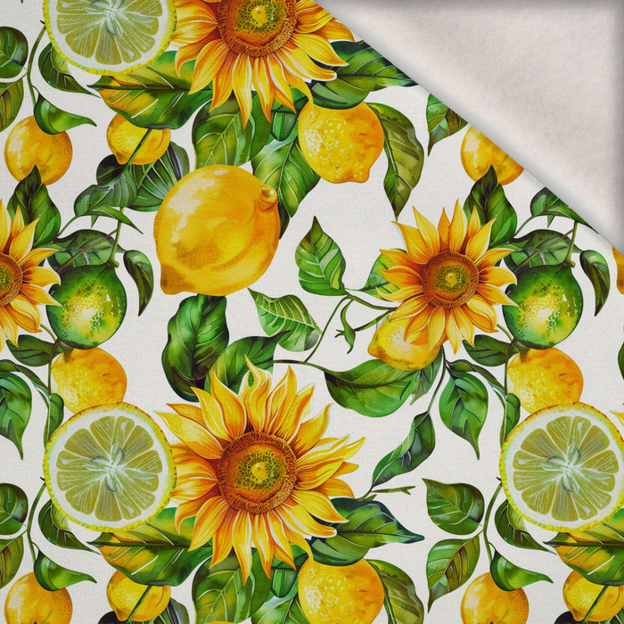 Sunflowers wz. 6 - brushed knitwear with elastane ITY