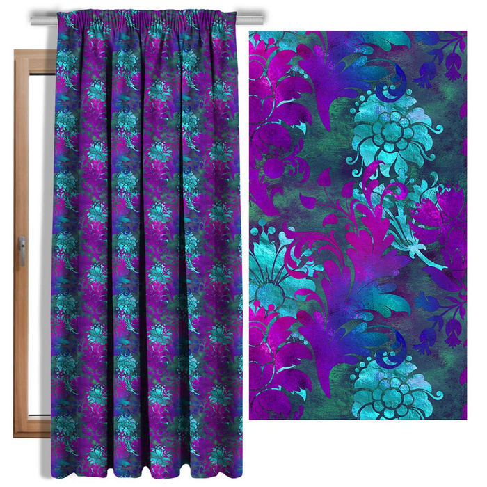 FLORAL MS. 2- Single Jersey mit Elastan ITY