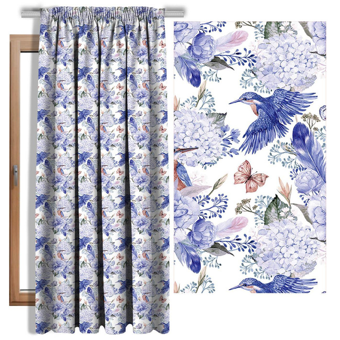 KINGFISHERS AND LILACS (KINGFISHERS IN THE MEADOW) (Very Peri) - softshell