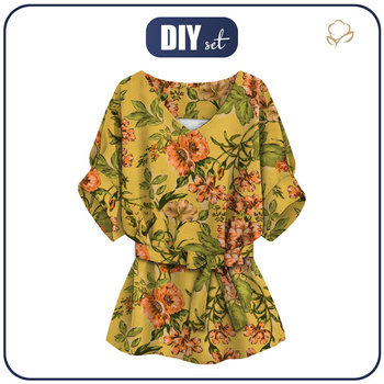 KIMONO BLOUSE - MALVES / yellow - sewing set