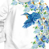 CHILDREN'S PAJAMAS " MIKI" - KINGFISHERS AND LILACS (KINGFISHERS IN THE MEADOW) - Elastic cotton knit fabric (110/116)