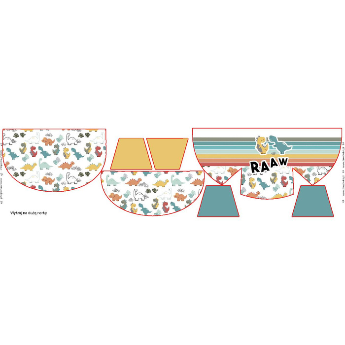 HÜFTTASCHE - DINO / RAAW / Größe nach Wahl