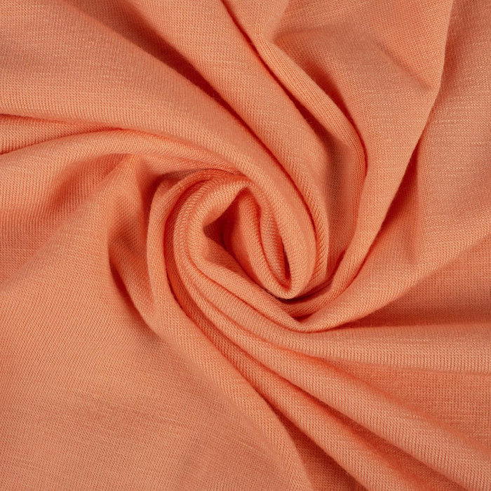 viskózový úplet single jersey 210g - Lososová (WD-06)