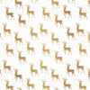 GOLDEN DEERS pat. 2 (WHITE CHRISTMAS) - single jersey with elastane 