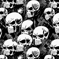 BAD SKULLS - Nylonstoff PUMI