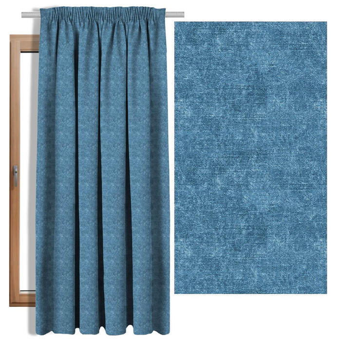 ACID WASH / ATLANTIC BLUE - French Terry mit Elasthan