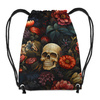 TURNBEUTEL - FLOWERS AND SKULL - klein