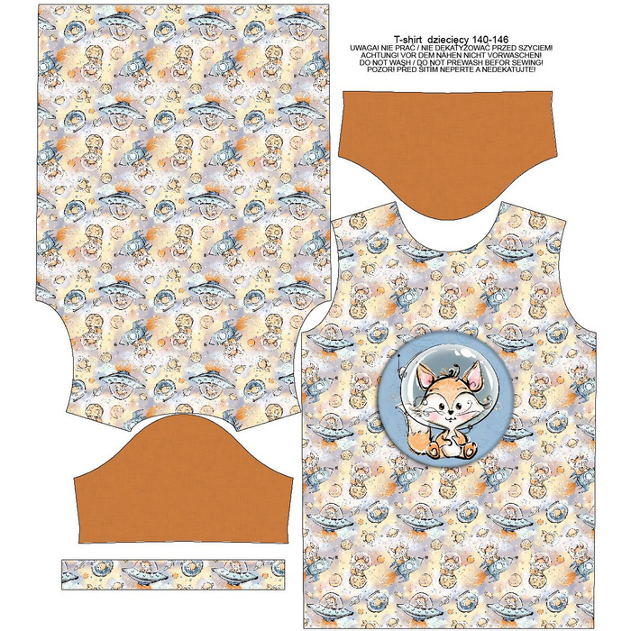 KID’S T-SHIRT - SPACE CUTIES pat. 13 (CUTIES IN THE SPACE) - single jersey (92/98)