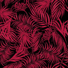 50CM PALM LEAVES pat. 4 / viva magenta - looped knit fabric with elastane ITY