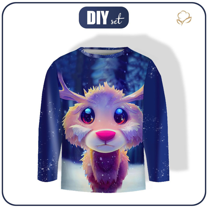 Longsleeve - ANIMATED DEER - sewing set (134/140)