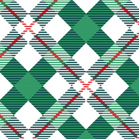KARO GRÜN - ROT / weiß - Baumwoll Webware